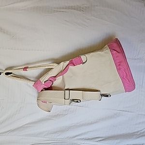 RARE Large Vintage Boat & Tote Drawrope Pink Barrel bag. USA